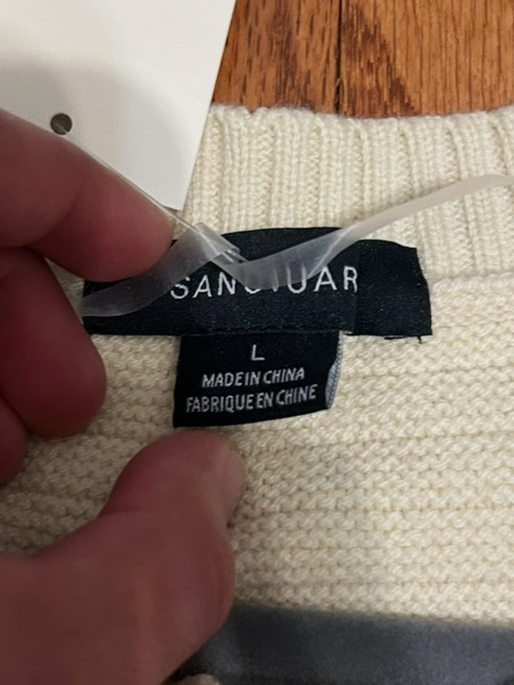 Sanctuary Cream Knit Short Sleeve Cardigan NWT Size Large Quiet Luxury - Picture 5 of 8